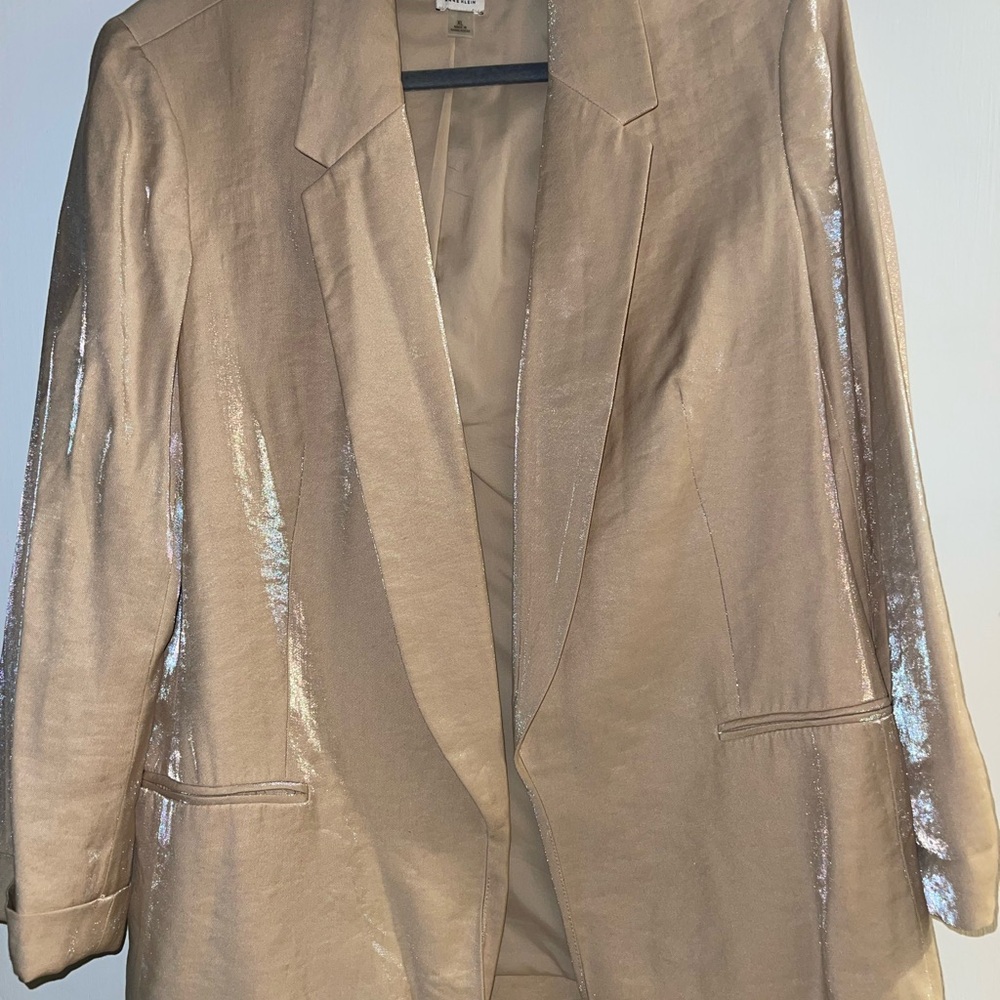 Elegant Iridescent Gold Women's Blazer